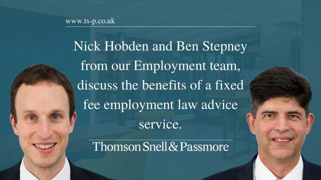 Nick Hobden & Ben Stepney benefits of fixed fee employment law