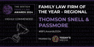 The British Family Law Awards 2024 - Family Law Firm of the Year (Regional) - Highly Commended award
