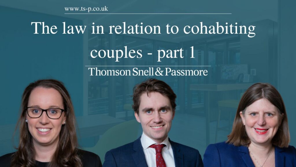 The law in relation to cohabiting couples